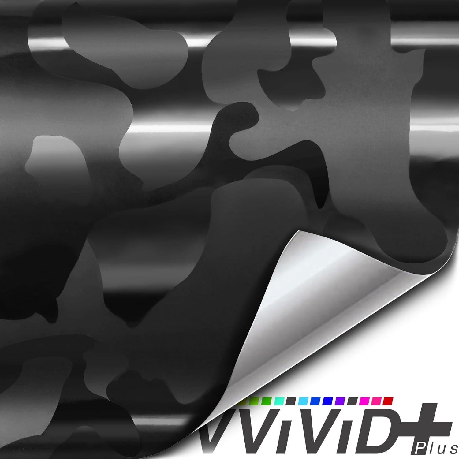Vinilo Camuflaje VViViD+ Negro Multi-Finish 30.48x152.4cm
