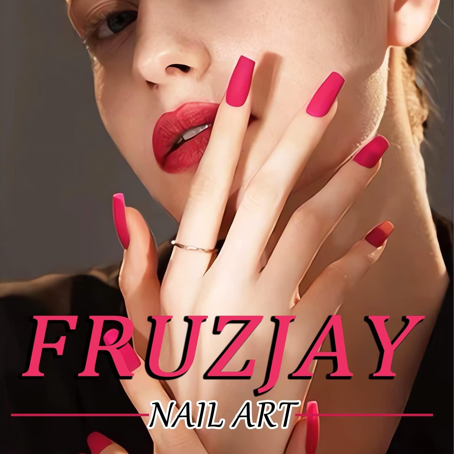 Uñas de Pie Falsas Moradas con Flores FRUZJAY - 24 Piezas