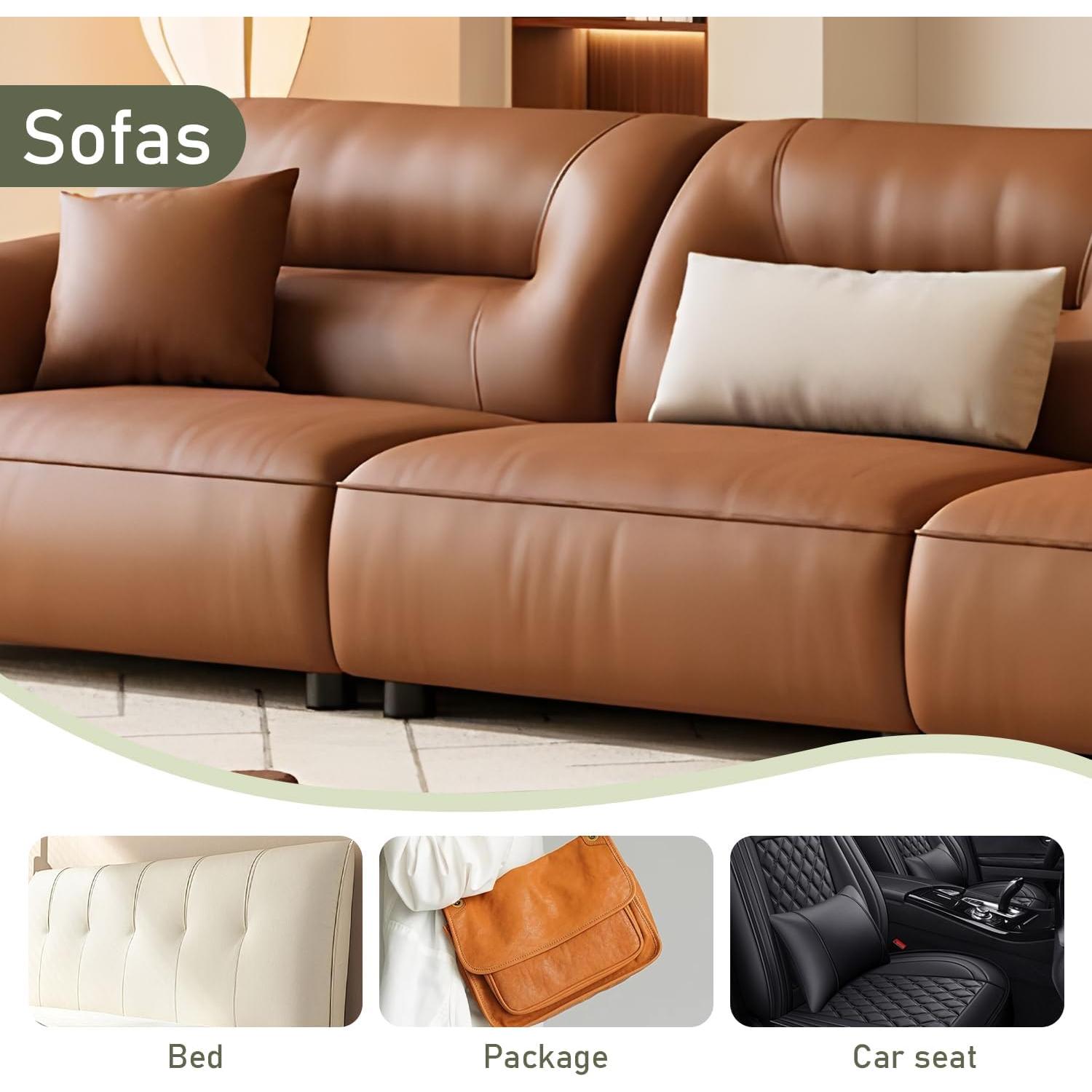 Parche de Cuero Autoadhesivo SYLVASS Beige - 2 Piezas 27.94x45.72 cm