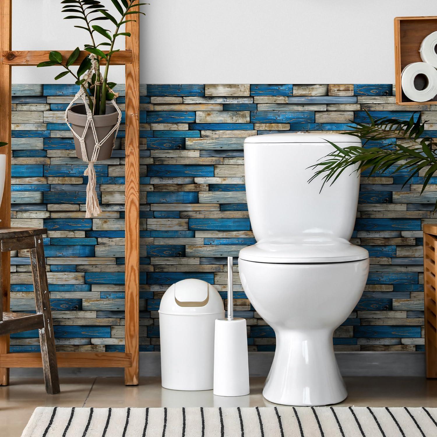 Azulejos autoadhesivos de vinilo Neonwink 25 piezas 24.6x12 cm