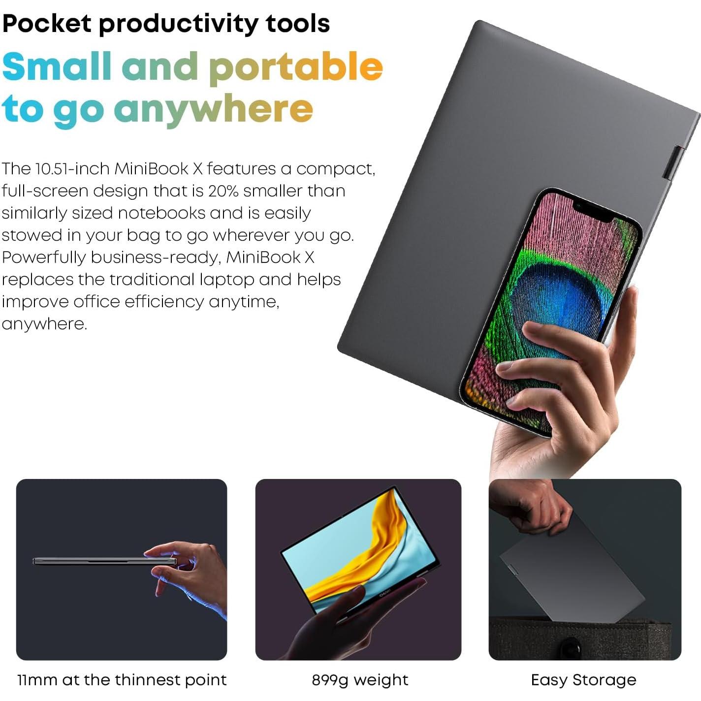 CHUWI MiniBook X Laptop 10.5" Táctil 12GB RAM 512GB SSD