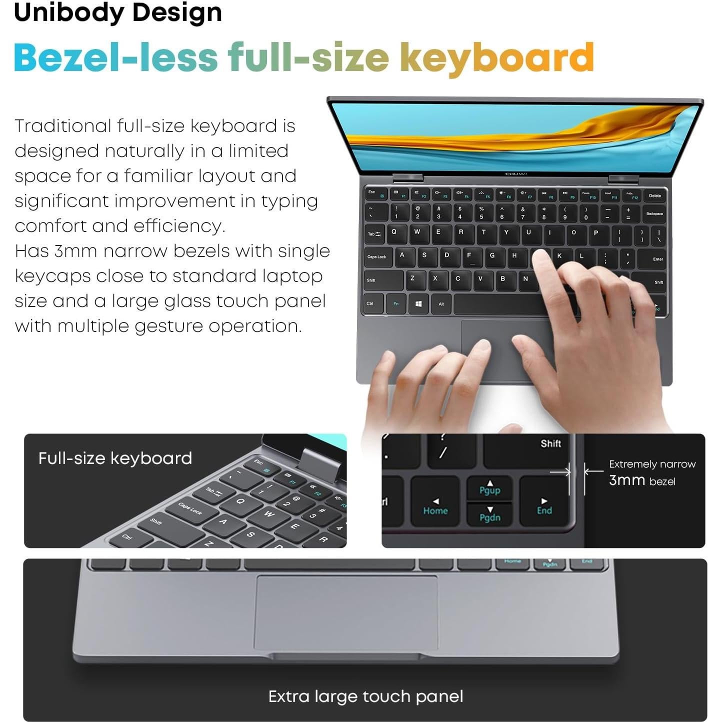 CHUWI MiniBook X Laptop 10.5" Táctil 12GB RAM 512GB SSD