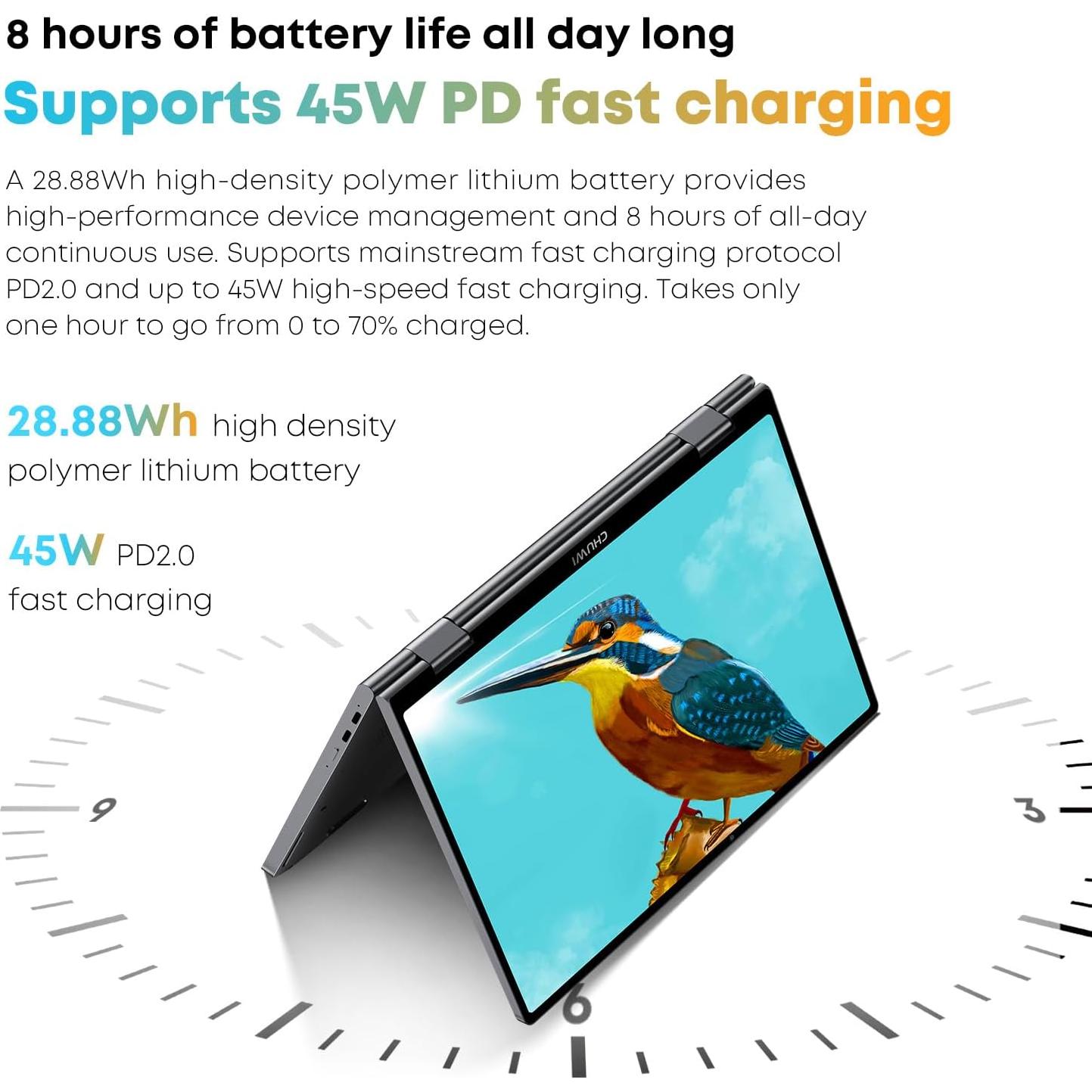 CHUWI MiniBook X Laptop 10.5" Táctil 12GB RAM 512GB SSD