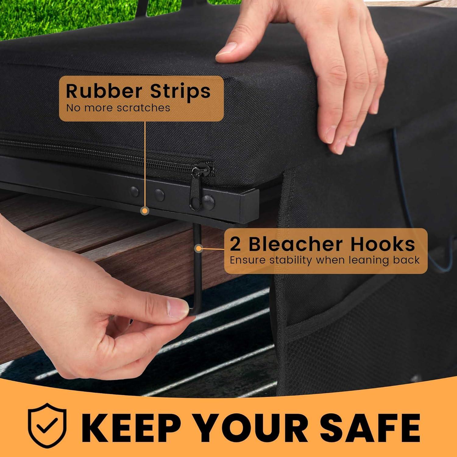 Silla de Estadio Calentada KROFEM Plegable Negra 150kg