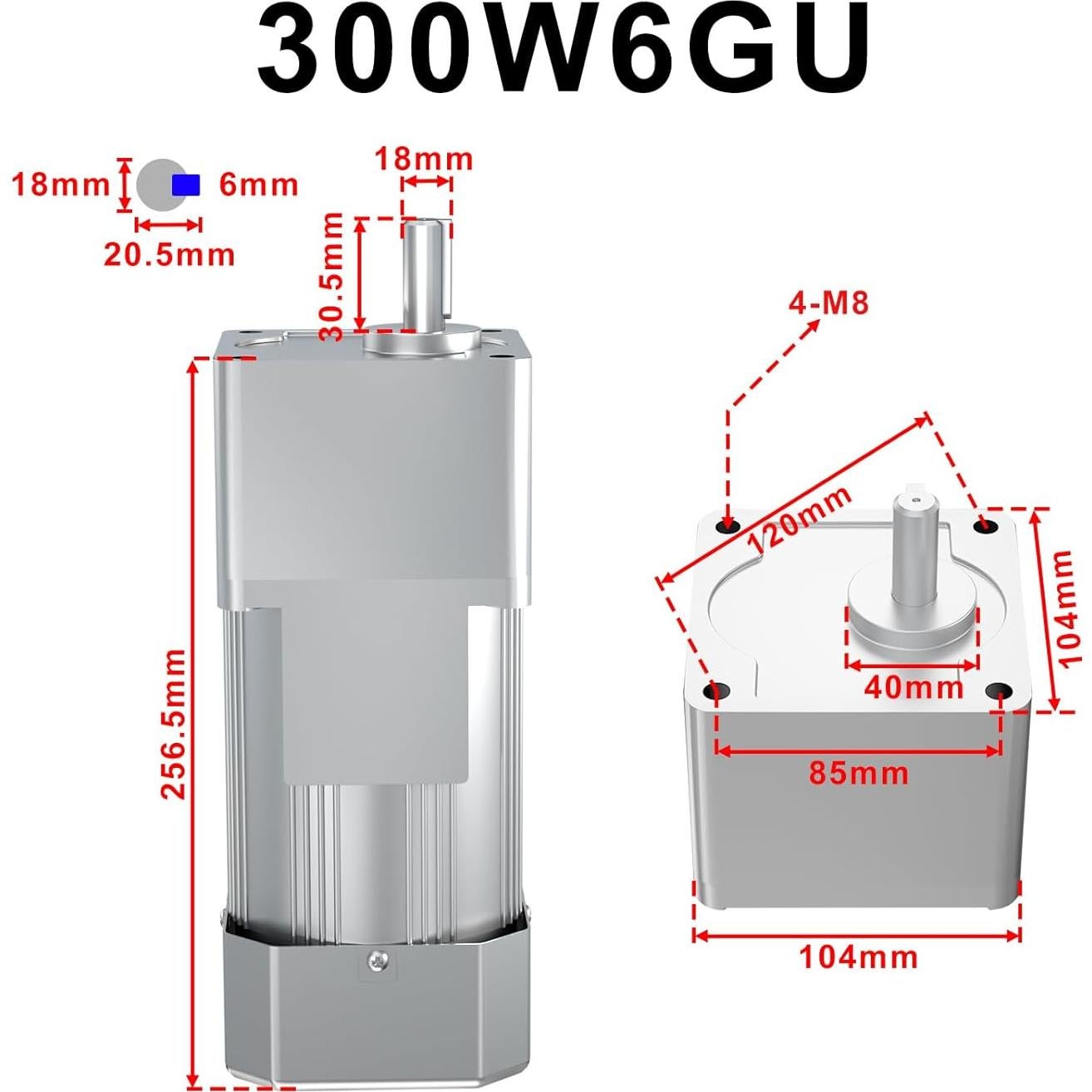 Motor Eléctrico de Engranaje Reversible 300W 7.5RPM BBQ Driver