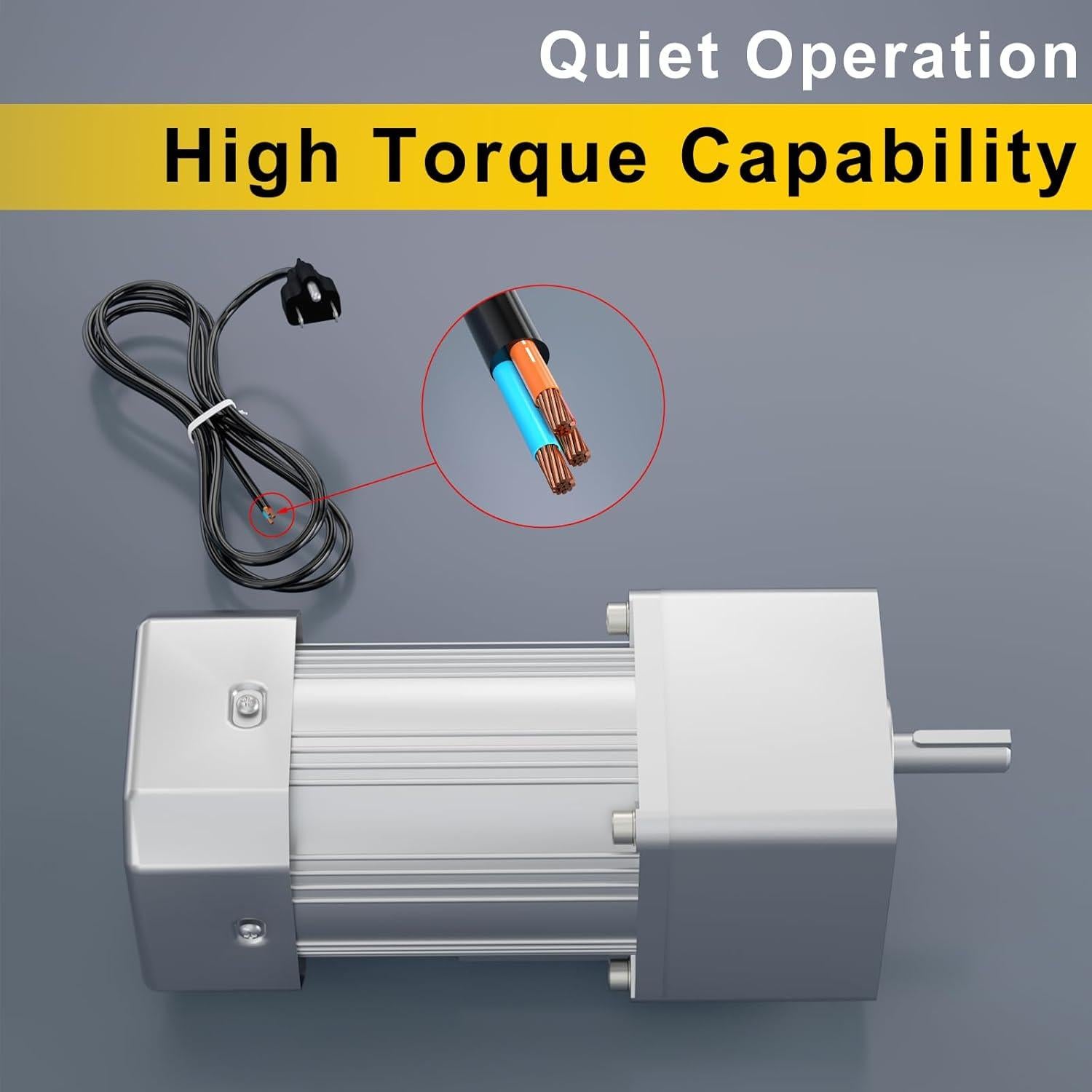 Motor Eléctrico de Engranaje Reversible 300W 7.5RPM BBQ Driver