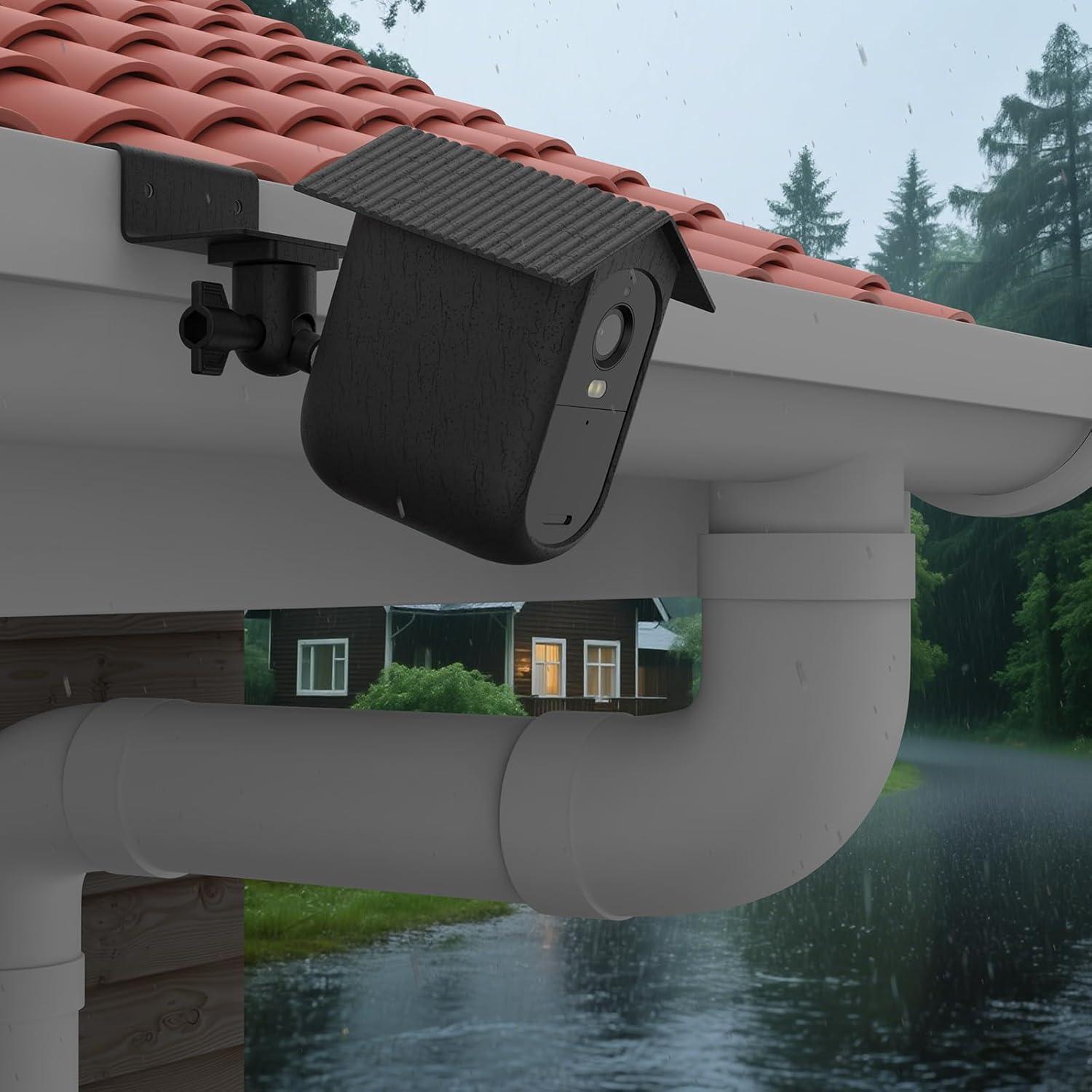 Soporte de canalón Holaca y funda silicona para Arlo Essential XL