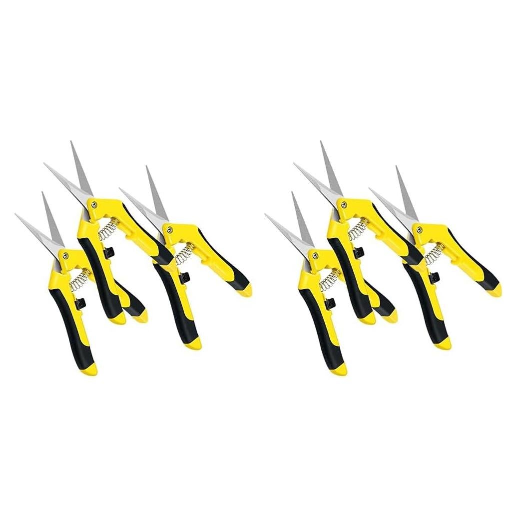 Tijeras de Jardinería iPower 16.5 cm Acero Inoxidable Amarillo 3 Pzas