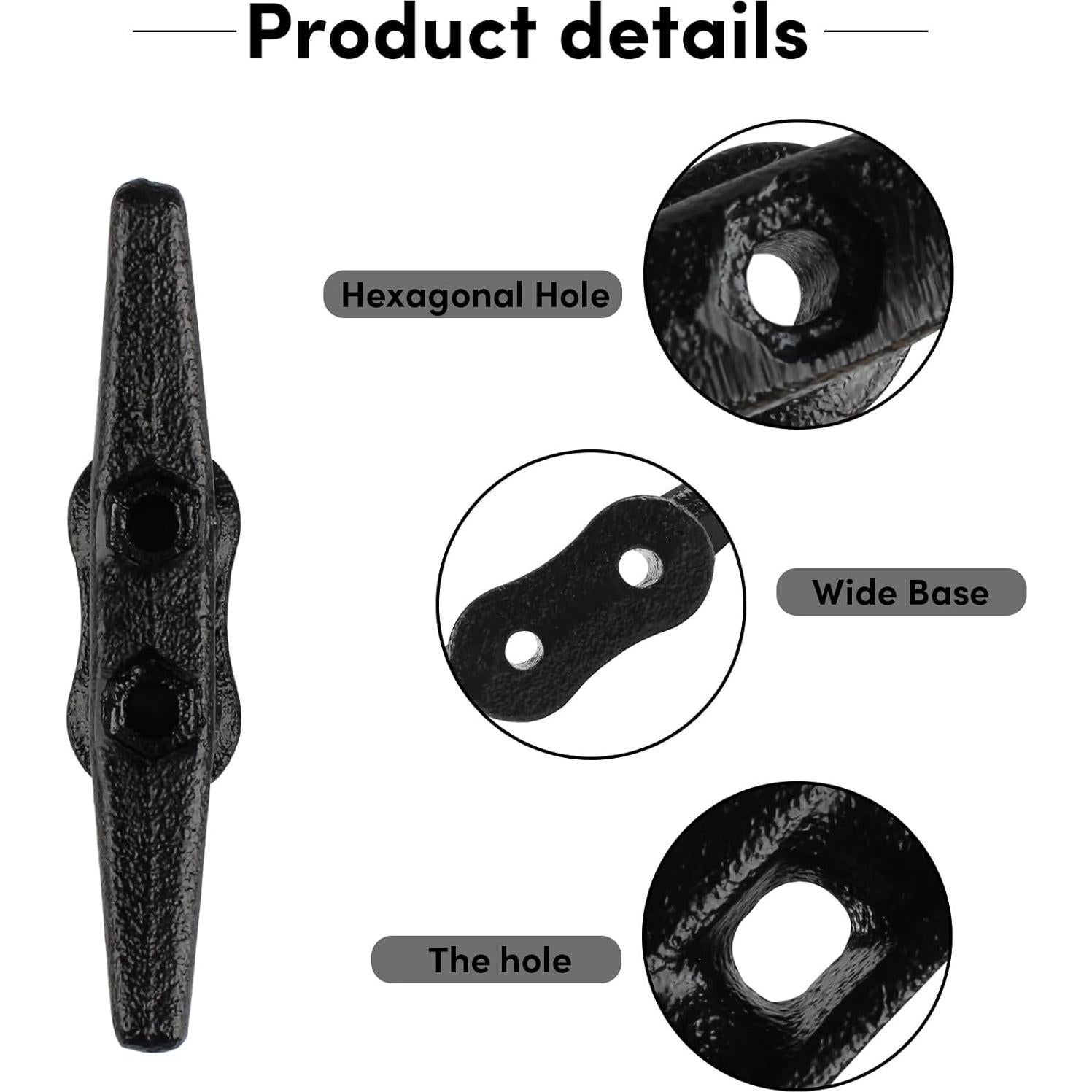 Cojinetes de Muelle de Barco BALAVA 4 Pulgadas Negro