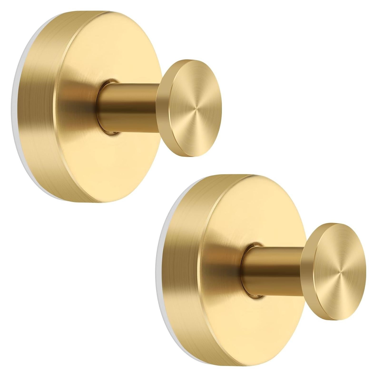 Ganchos de Succión Dorados XIOGZAXI para Ducha - 2 Piezas