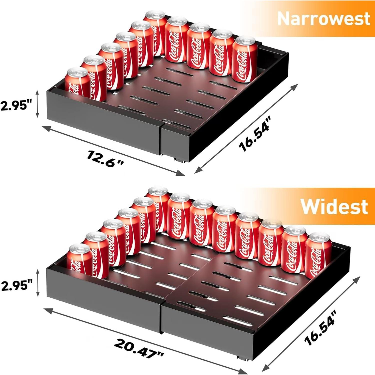 Organizador de Gabinete Expandible Ostutry 32-52cm Negro