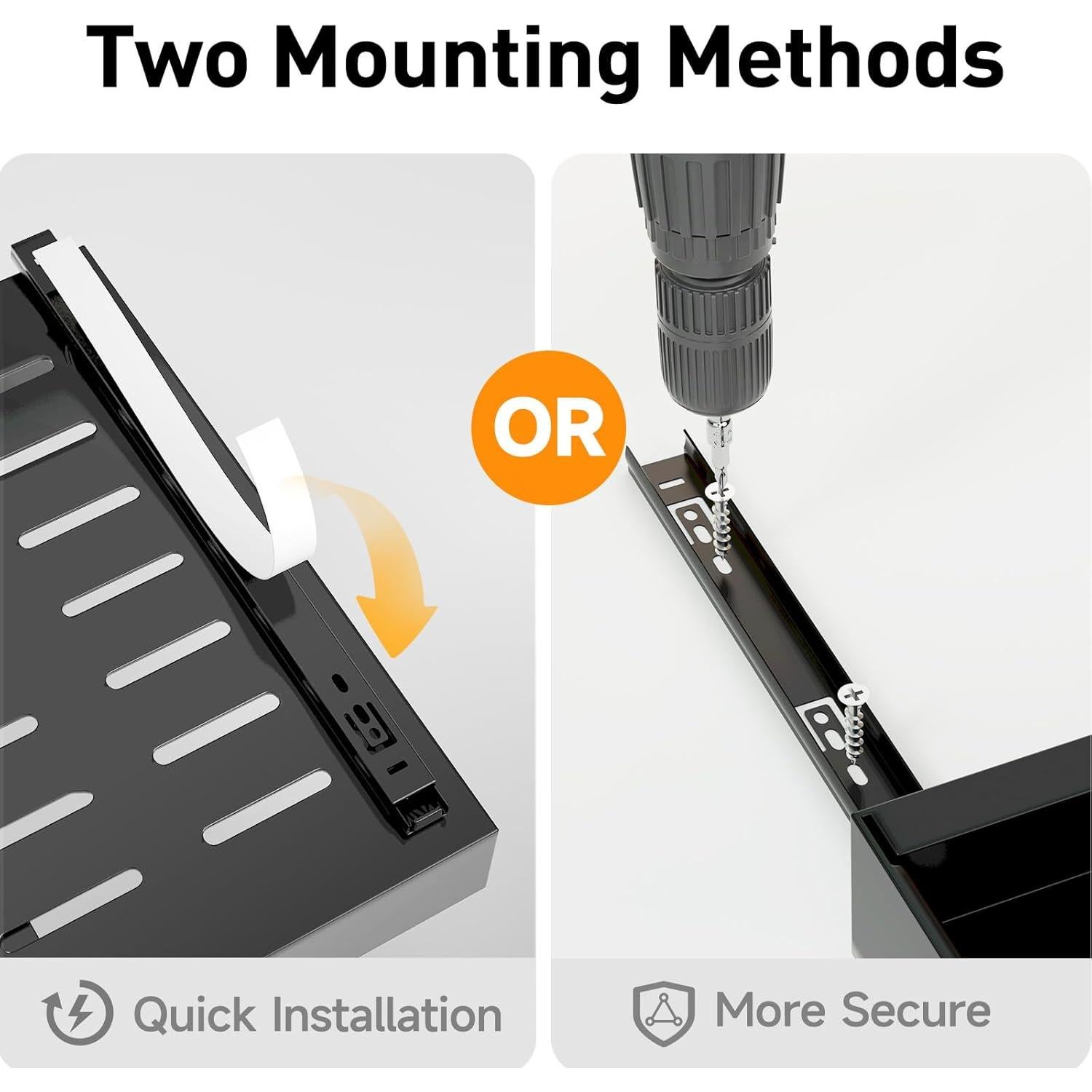 Organizador de Gabinete Expandible Ostutry 32-52cm Negro