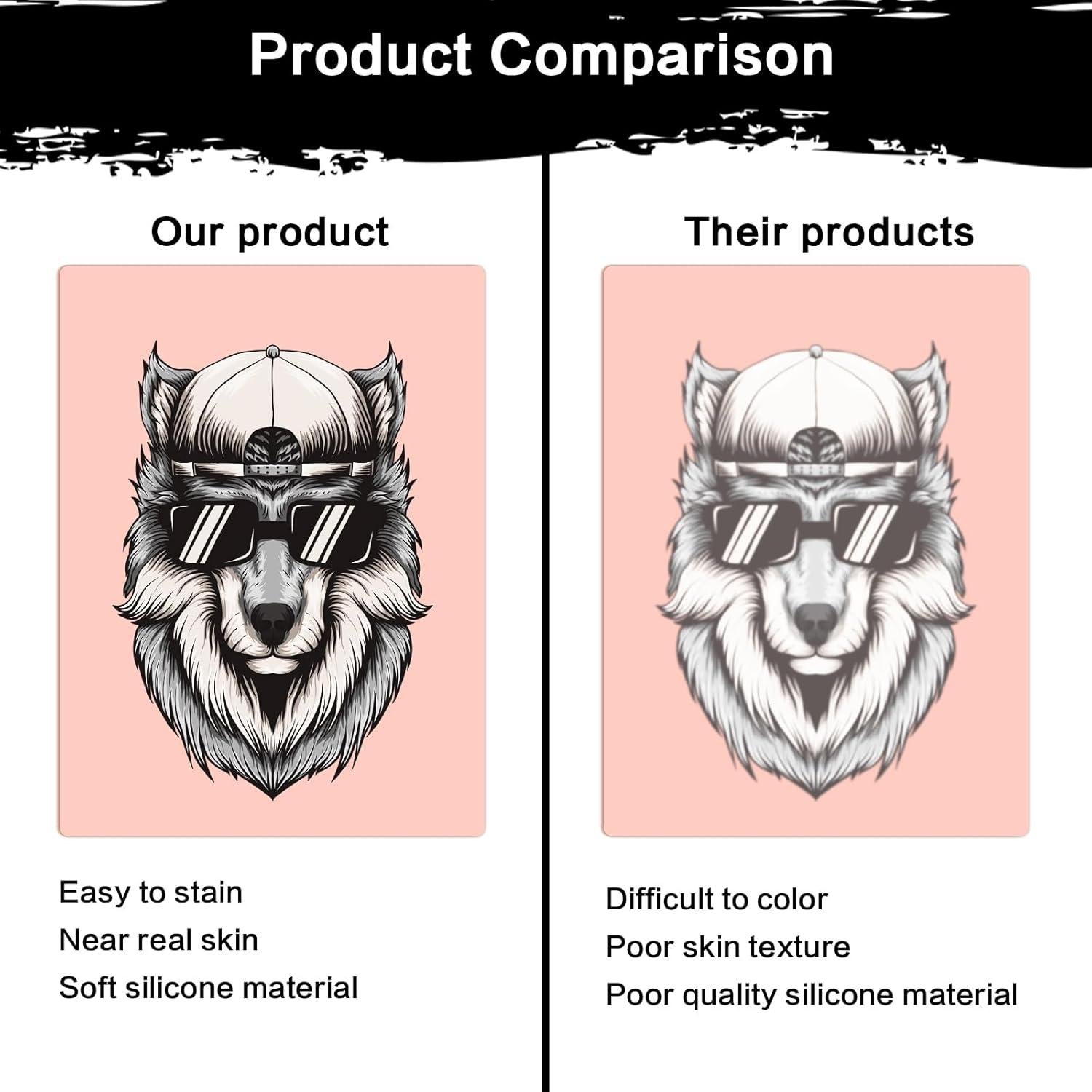 Piel de Práctica de Tatuaje PIXESTT 10 Hojas Doble Lado