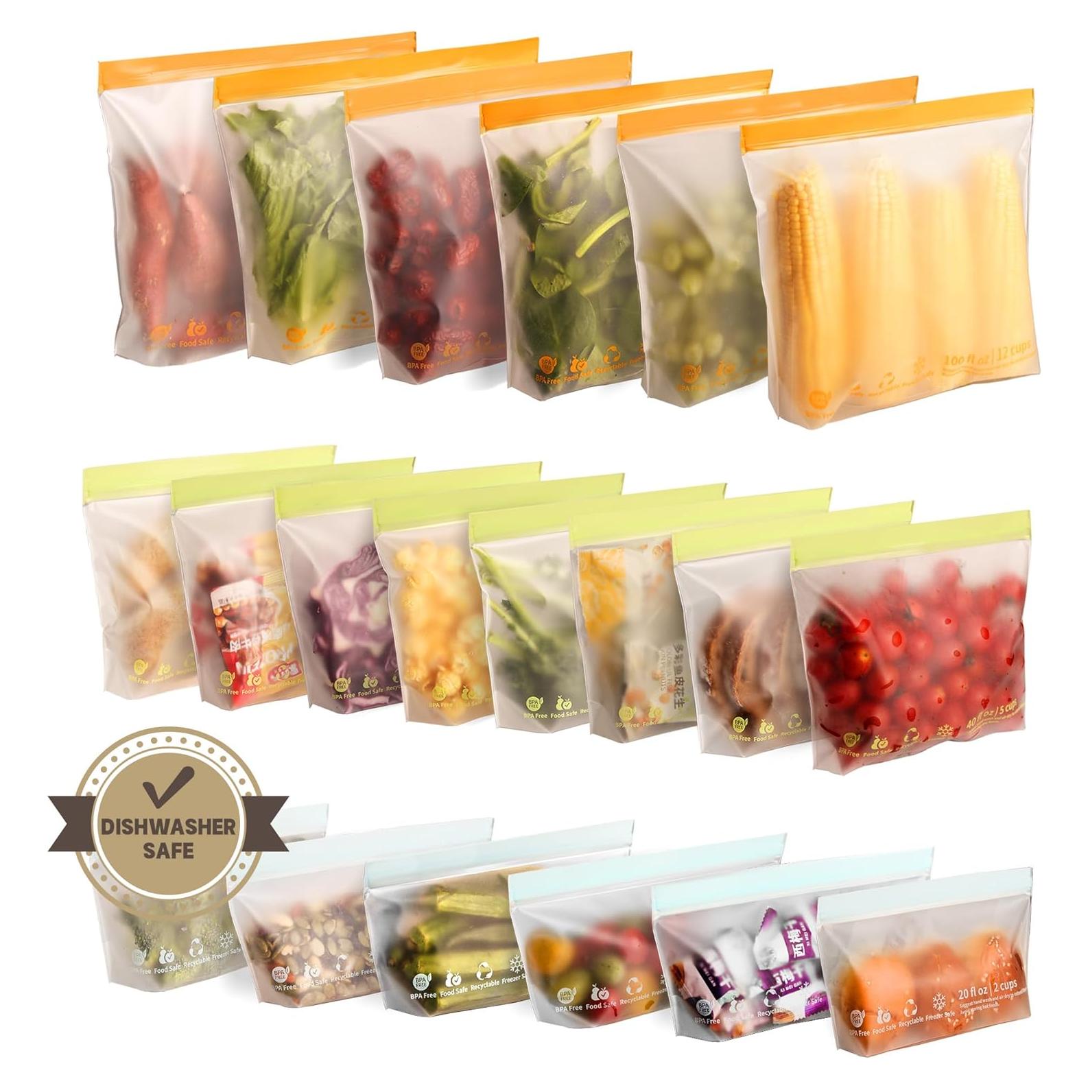 Paquete de 20 Bolsas Reutilizables FAREST para Alimentos 3.8L