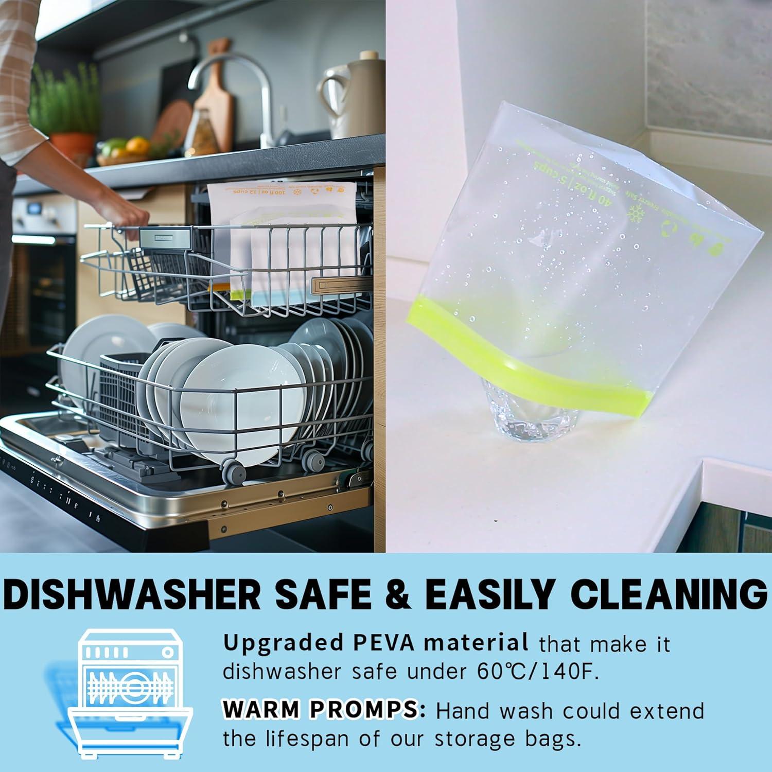 Paquete de 20 Bolsas Reutilizables FAREST para Alimentos 3.8L