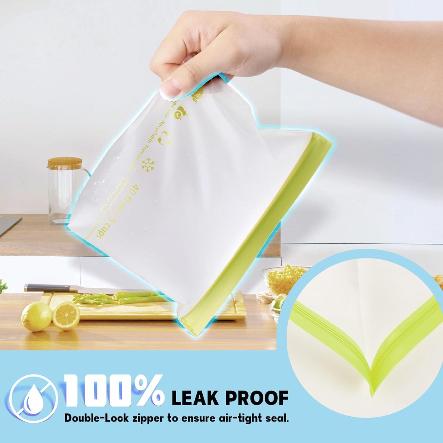 Paquete de 20 Bolsas Reutilizables FAREST para Alimentos 3.8L