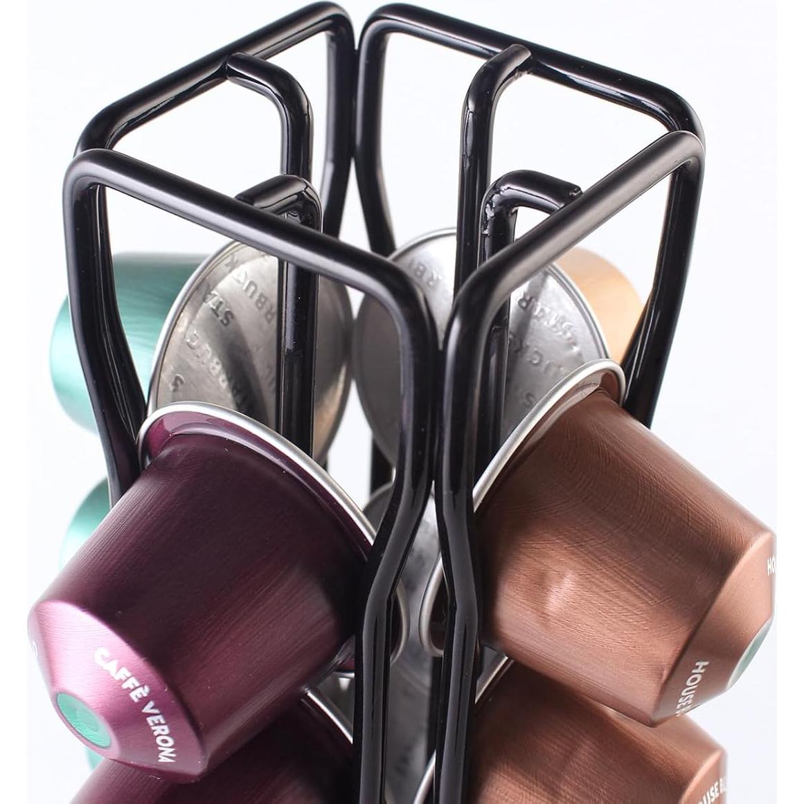 Soporte para cápsulas de café SEVENLINE 40 unidades negro