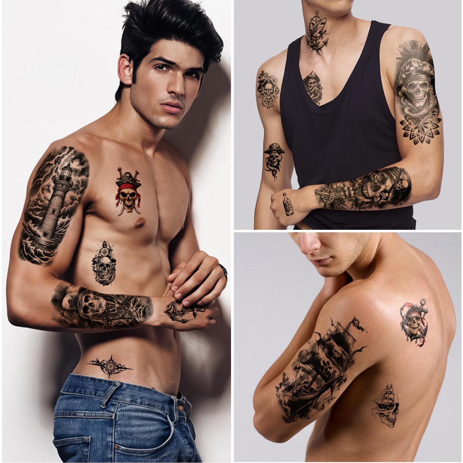 77 Tatuajes Temporales Pirata Gabizafia - Accesorios Fiesta