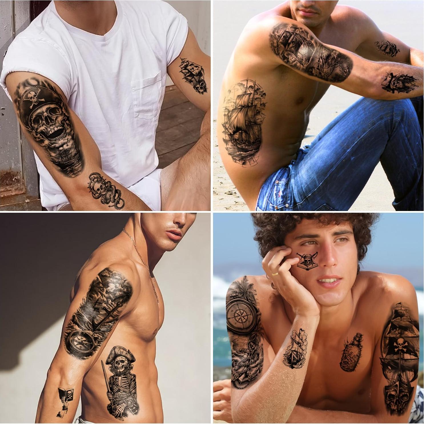 77 Tatuajes Temporales Pirata Gabizafia - Accesorios Fiesta