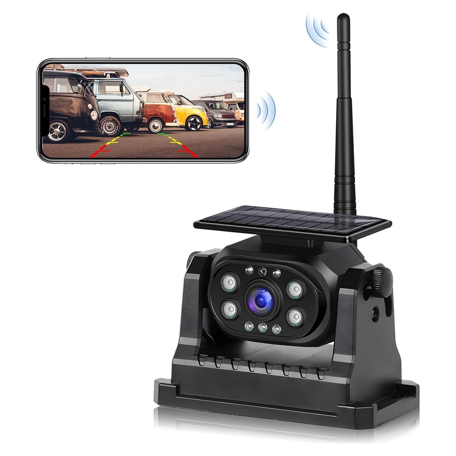 Cámara de Respaldo Inalámbrica Hikity Solar WiFi HD 1080P