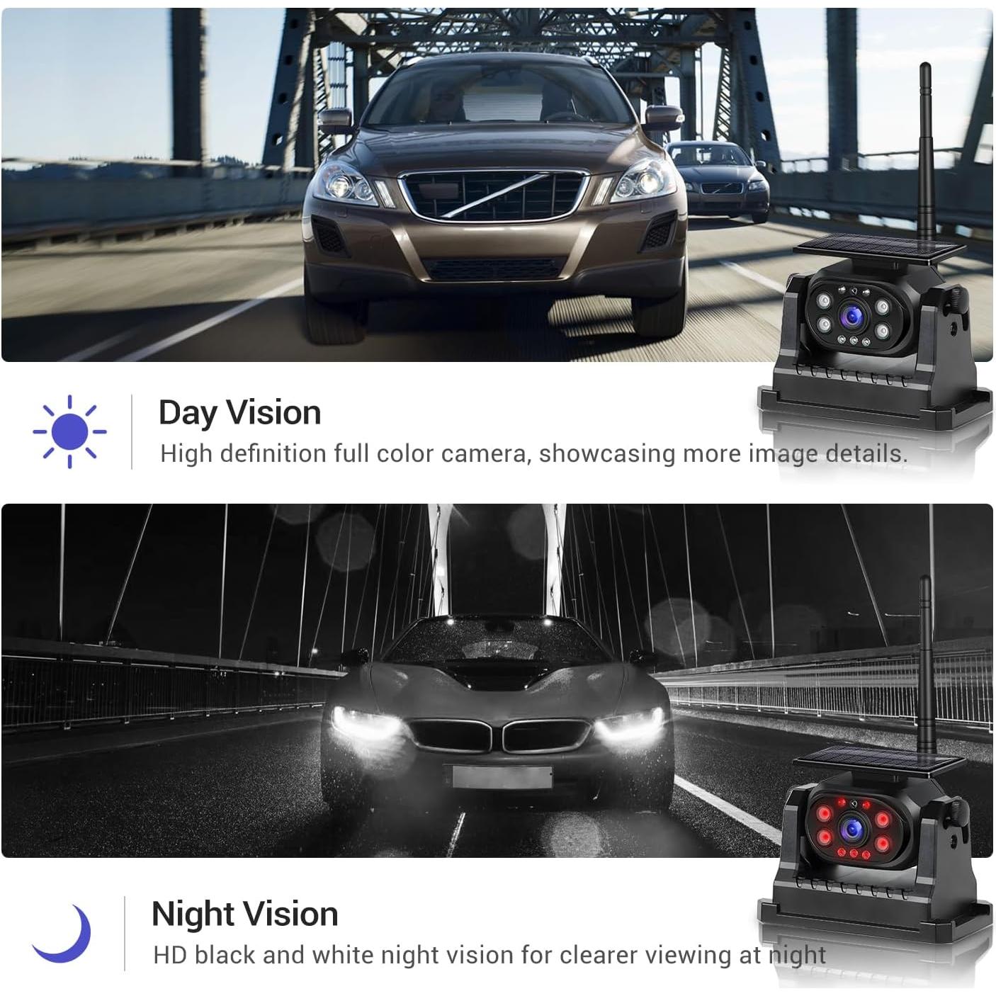 Cámara de Respaldo Inalámbrica Hikity Solar WiFi HD 1080P