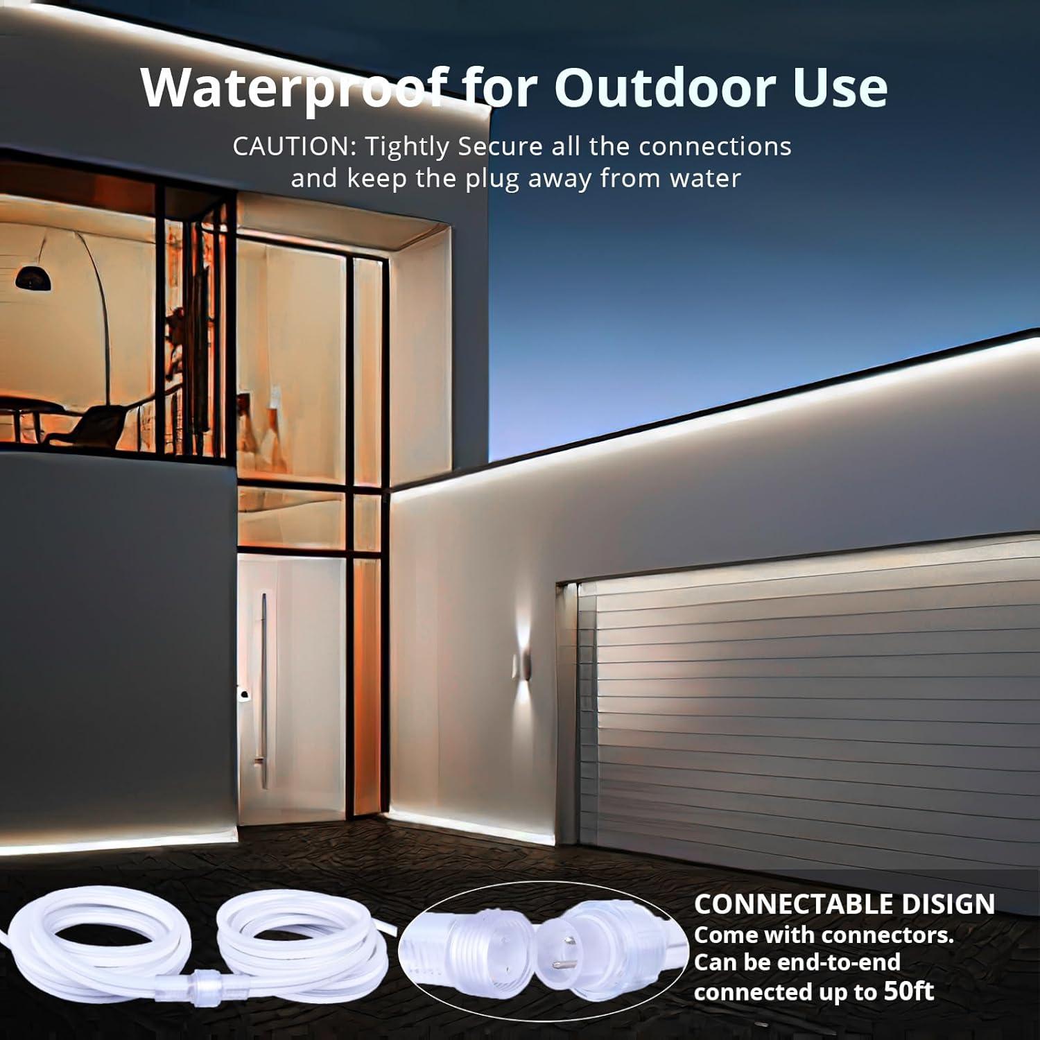 Tira LED de Neón Areful 5m Blanca Diurna Impermeable 600 LEDs