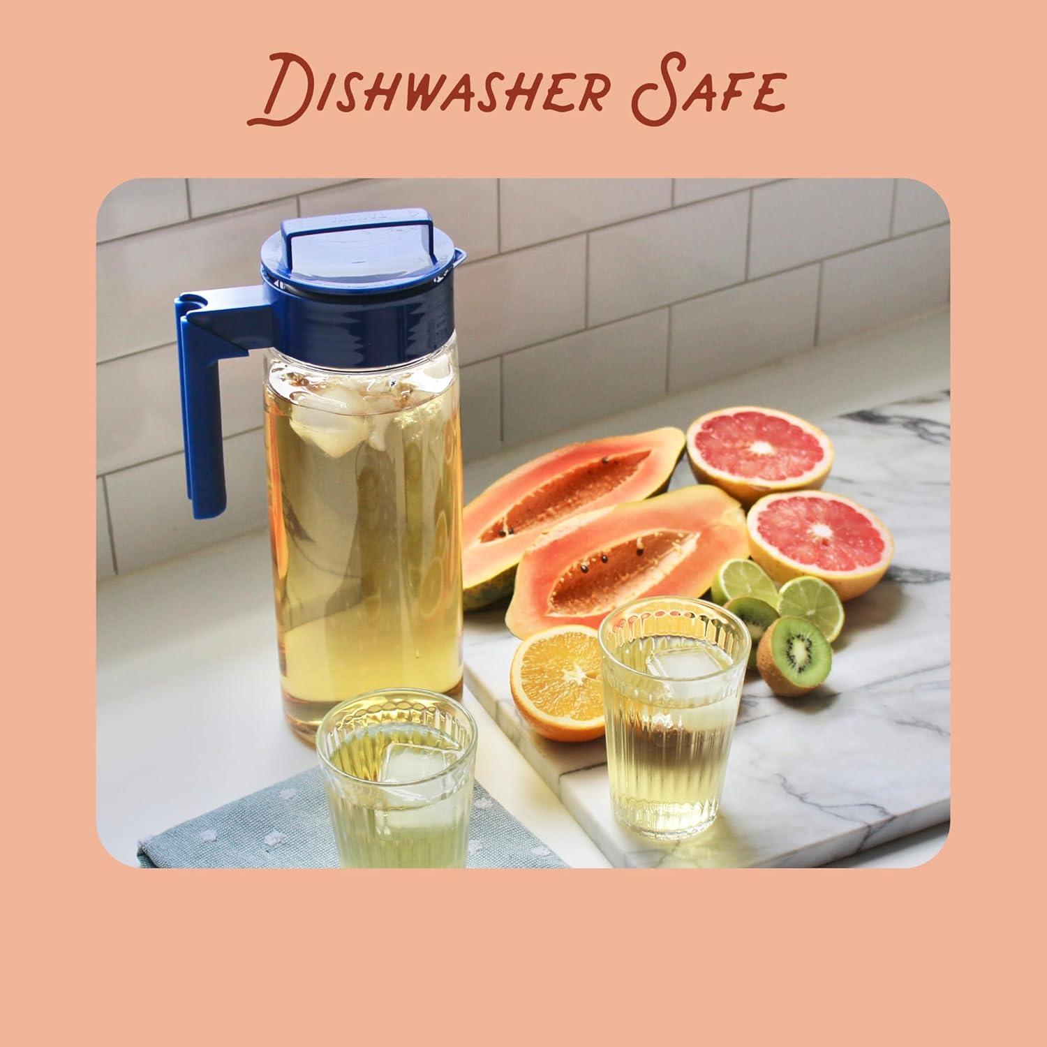 Jarra de Té Helado Takeya 1.89L con Infusor y Tapa Hermética