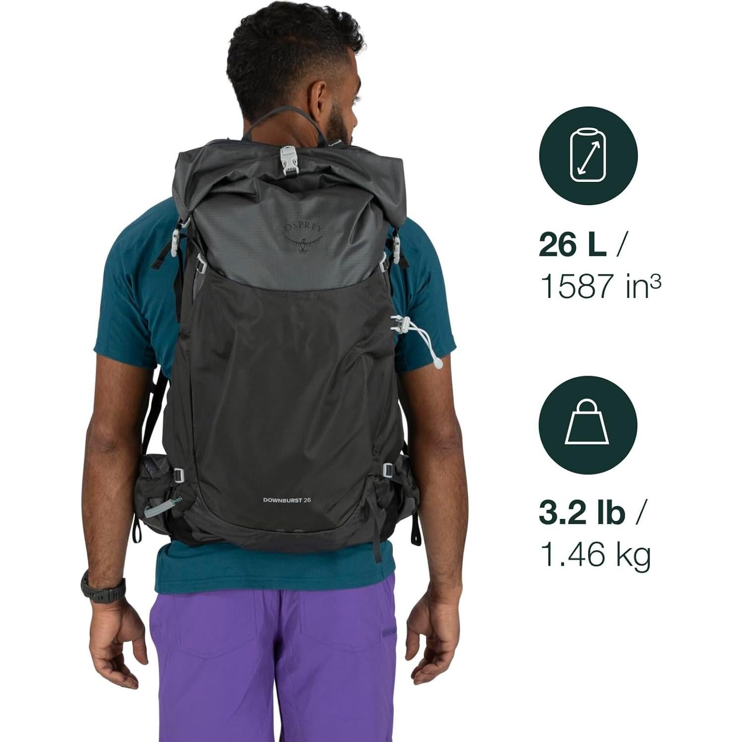 Mochila de Senderismo Osprey Downburst 26L Impermeable Amarillo