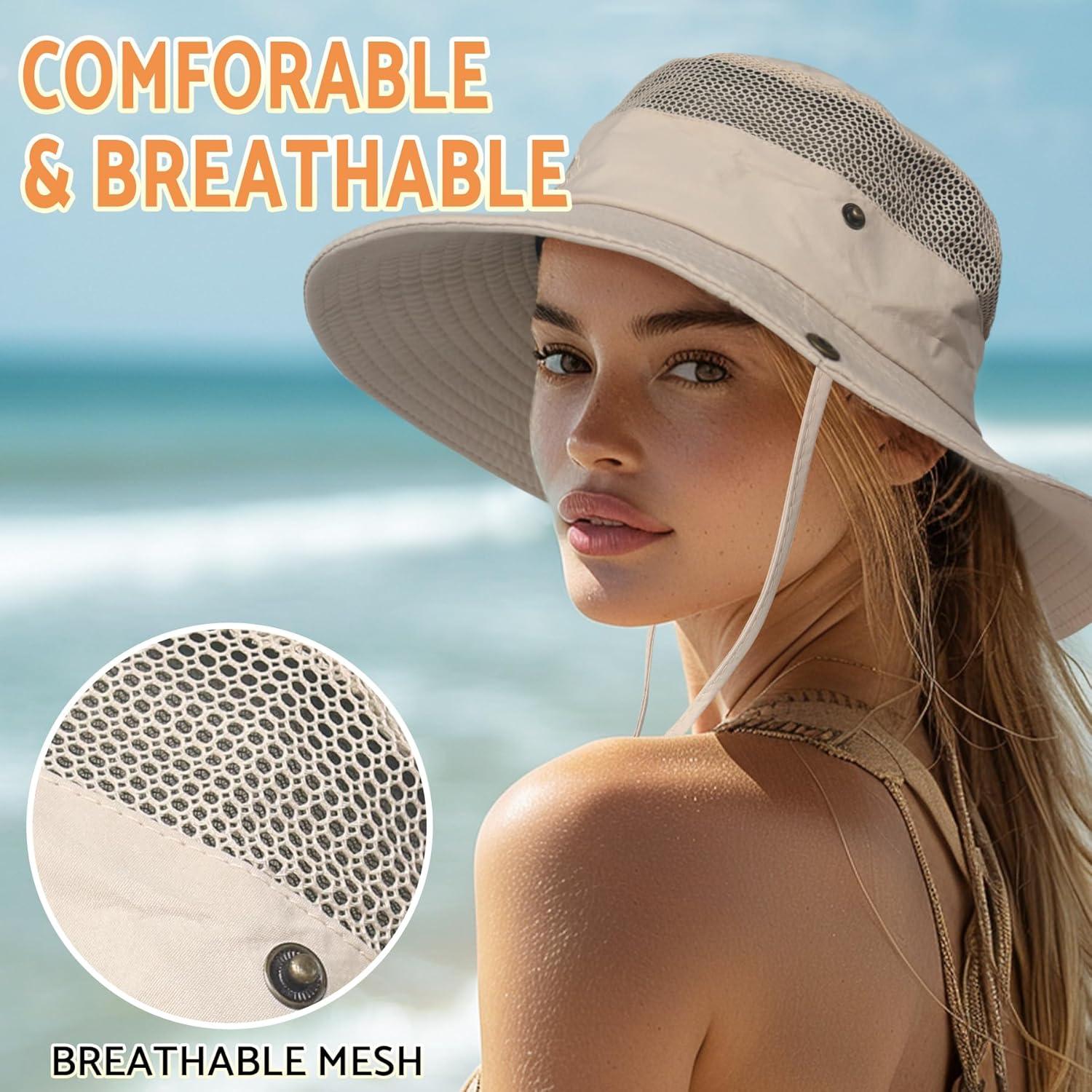 Sombrero de Cubo PFFY UPF 50+ Gris Oscuro para Pesca y Playa