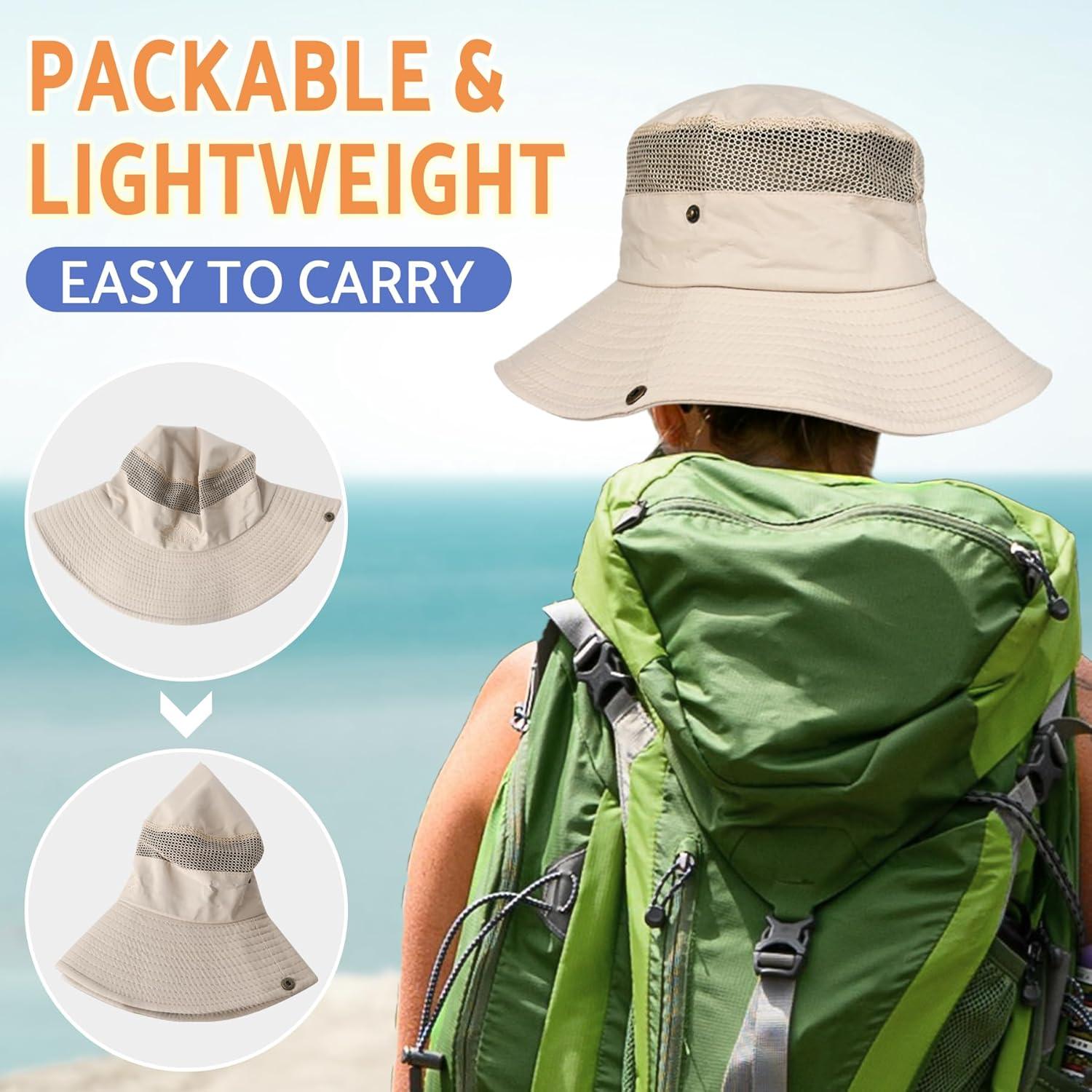 Sombrero de Cubo PFFY UPF 50+ Gris Oscuro para Pesca y Playa