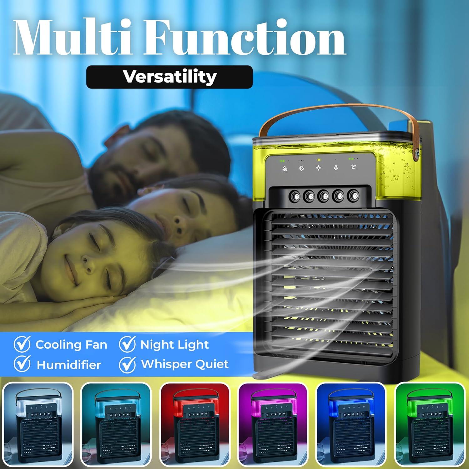 Ventilador Portátil Gadget Geeks con Nebulización y Control Remoto