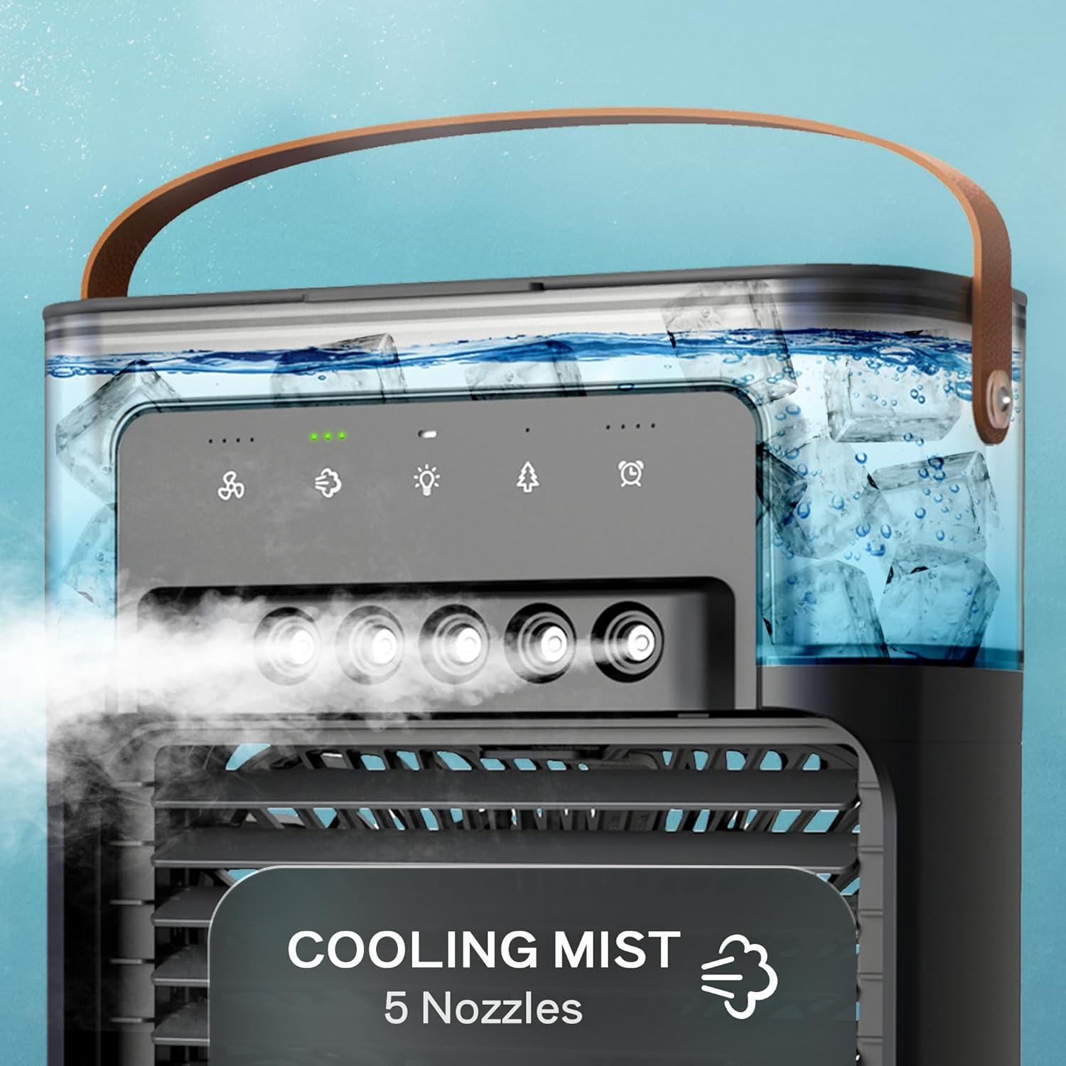 Ventilador Portátil Gadget Geeks con Nebulización y Control Remoto