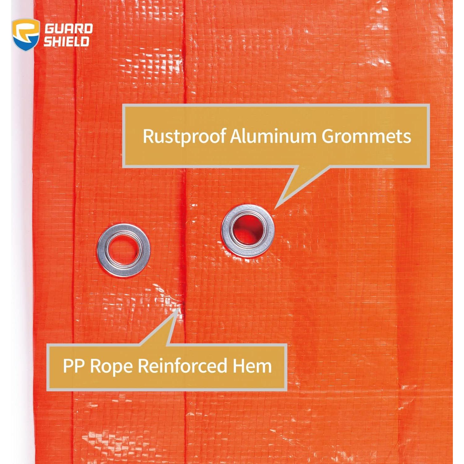 Lona Naranja GUARD SHIELD 1.83x1.83m Ligera 6mil Impermeable