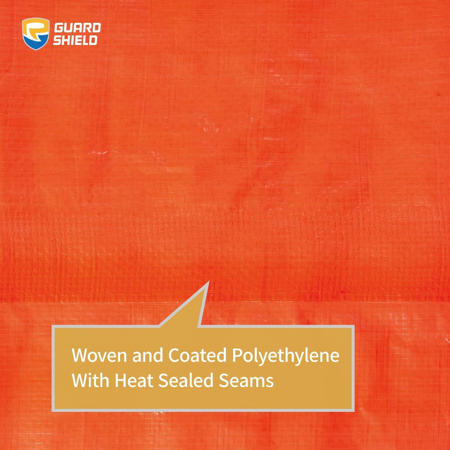Lona Naranja GUARD SHIELD 1.83x1.83m Ligera 6mil Impermeable