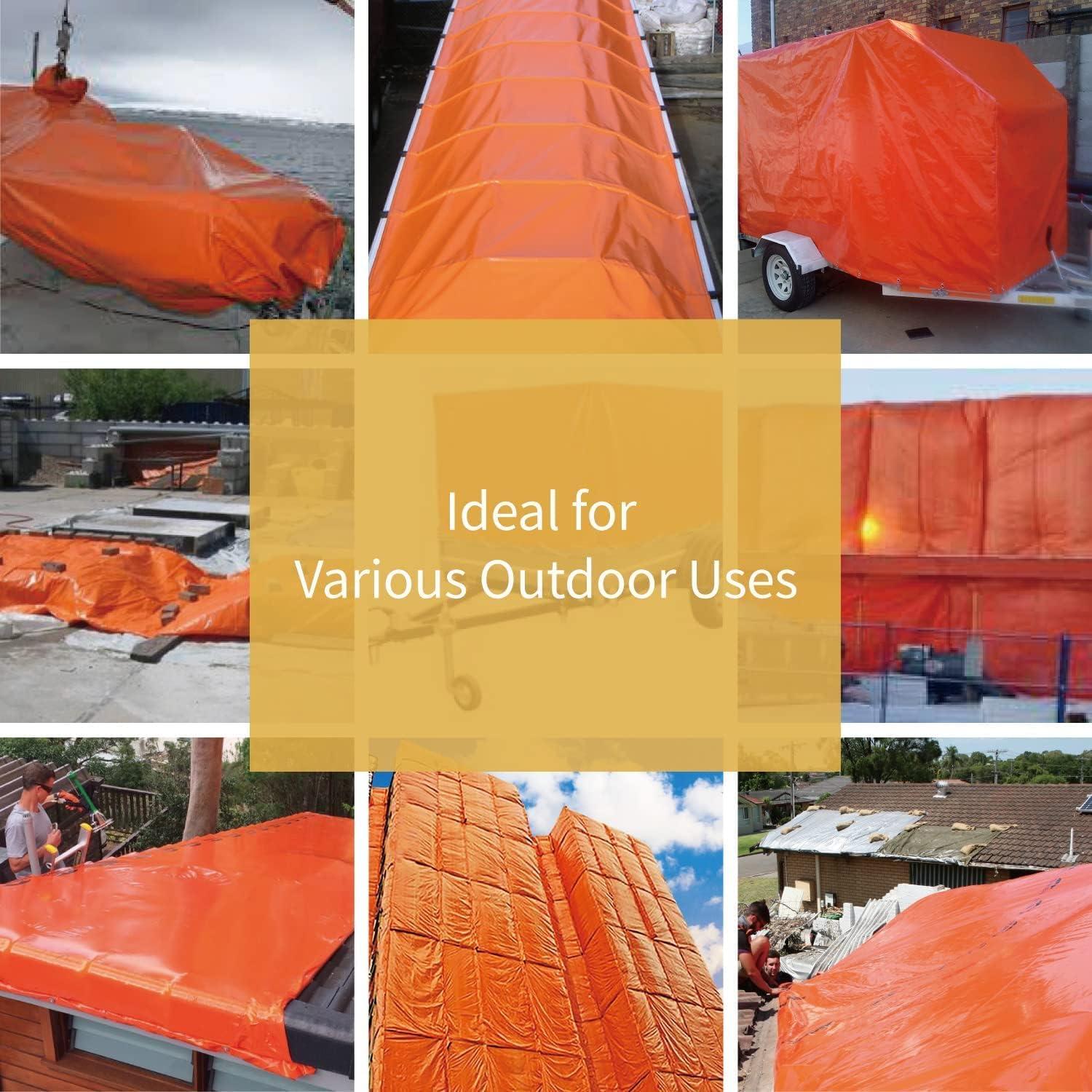 Lona Naranja GUARD SHIELD 1.83x1.83m Ligera 6mil Impermeable