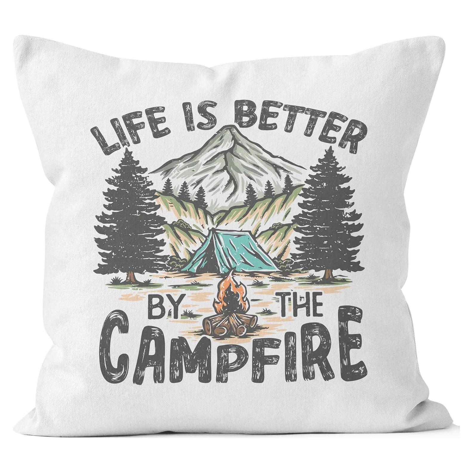 Funda de Almohada 40x40 cm QGFM Franela Camping Decorativa