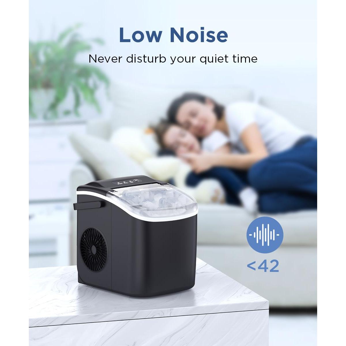 COWSAR Máquina de Hielo Portátil 12 kg/24H 9 Cubos en 6 Min