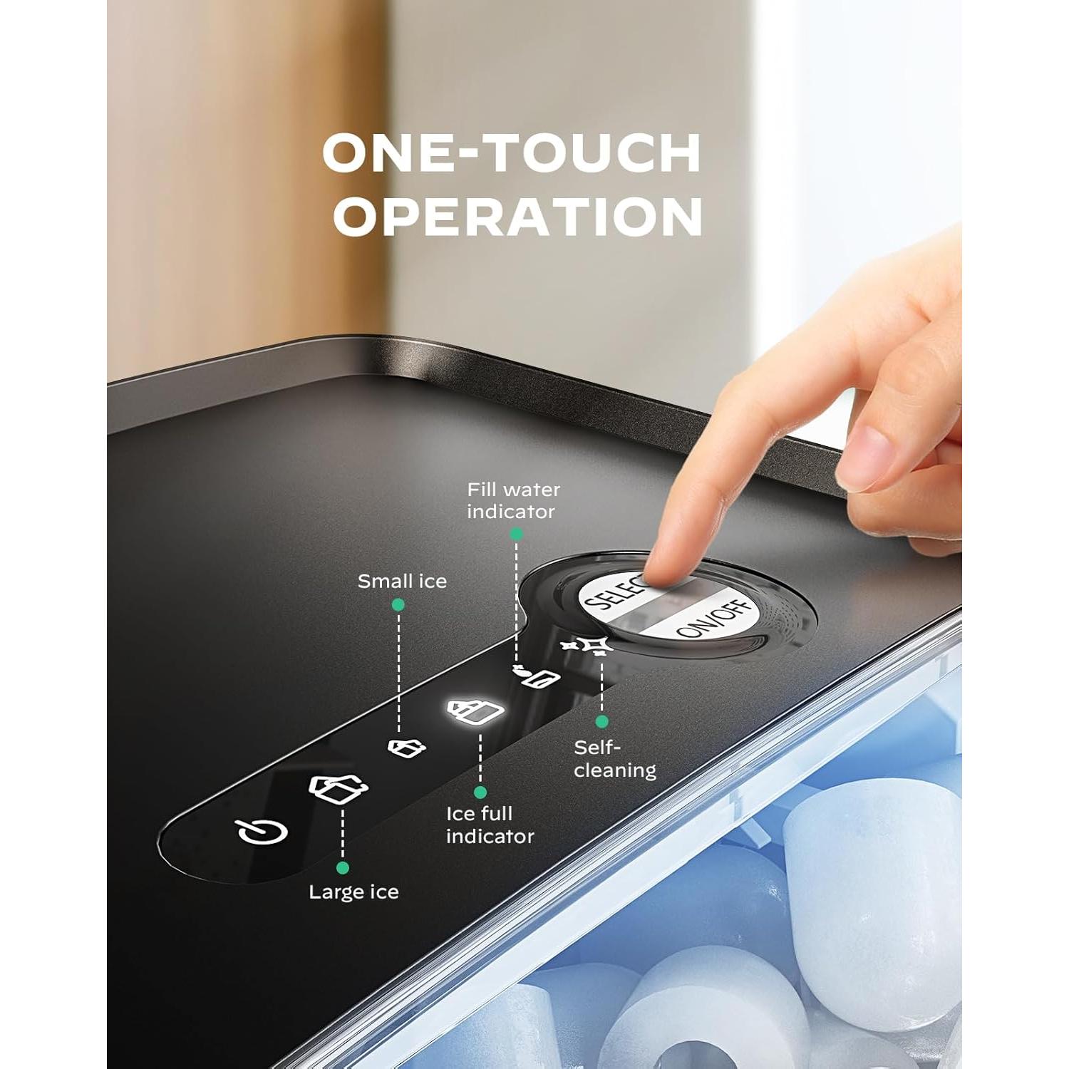 Máquina de Hielo Silonn SLIM25B - 9 Cubos en 6 Minutos