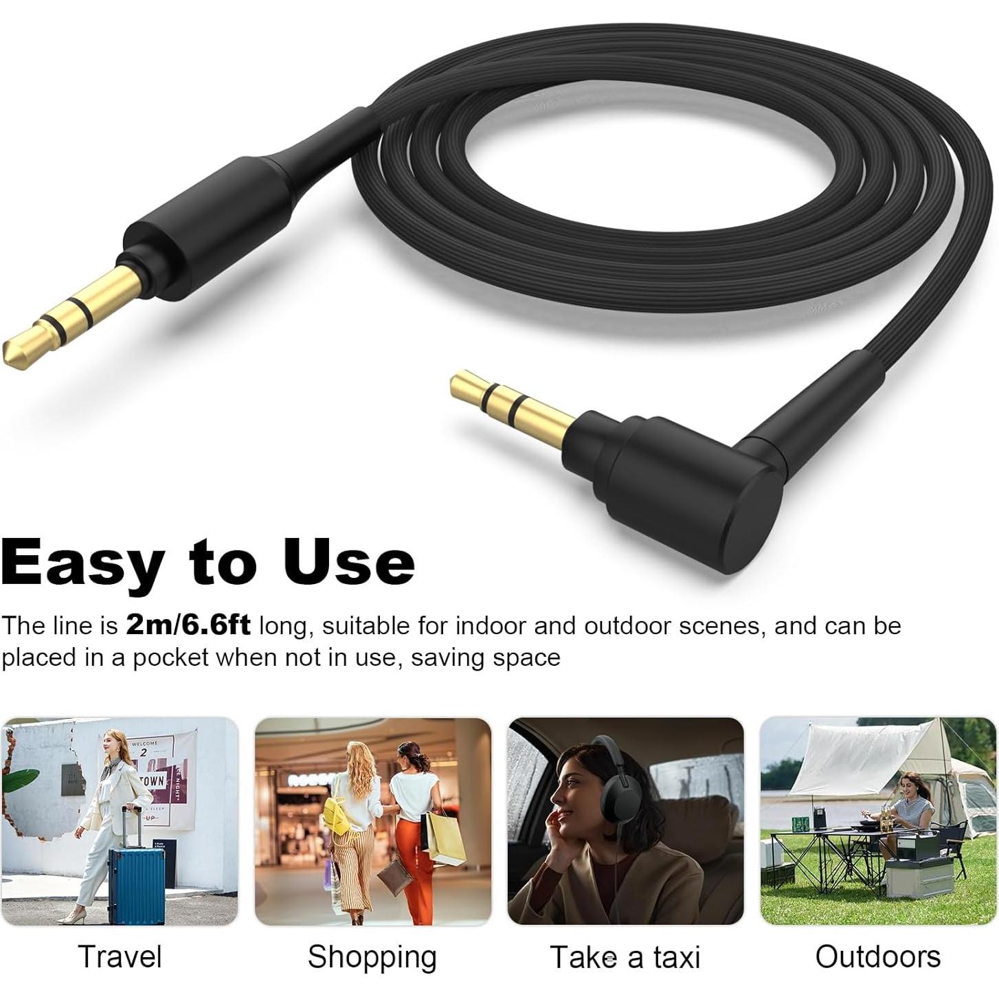 Cable de Audio 3.5mm Gneinour para Auriculares Sony WH-1000XM