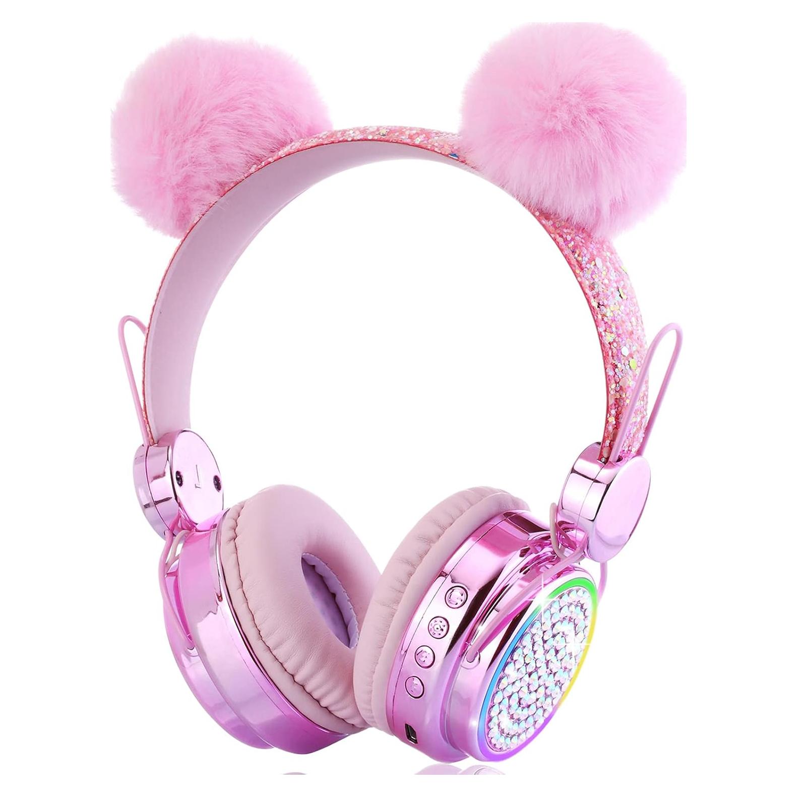 Auriculares Inalámbricos KORABA para Niños Rosa con Micrófono