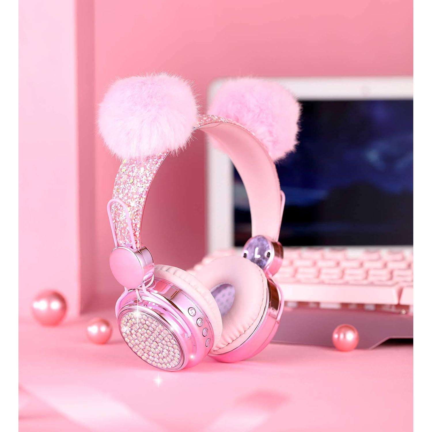 Auriculares Inalámbricos KORABA para Niños Rosa con Micrófono