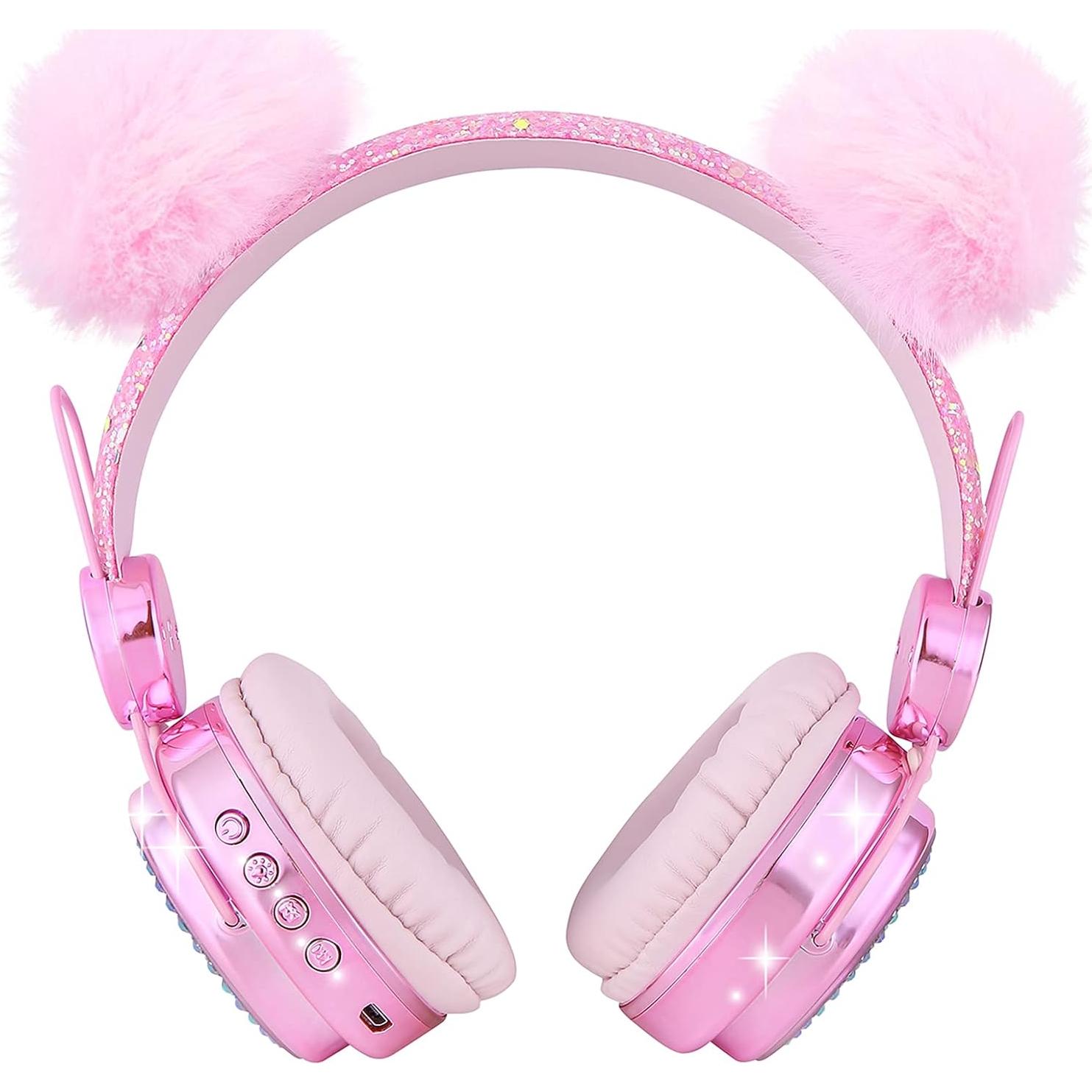 Auriculares Inalámbricos KORABA para Niños Rosa con Micrófono