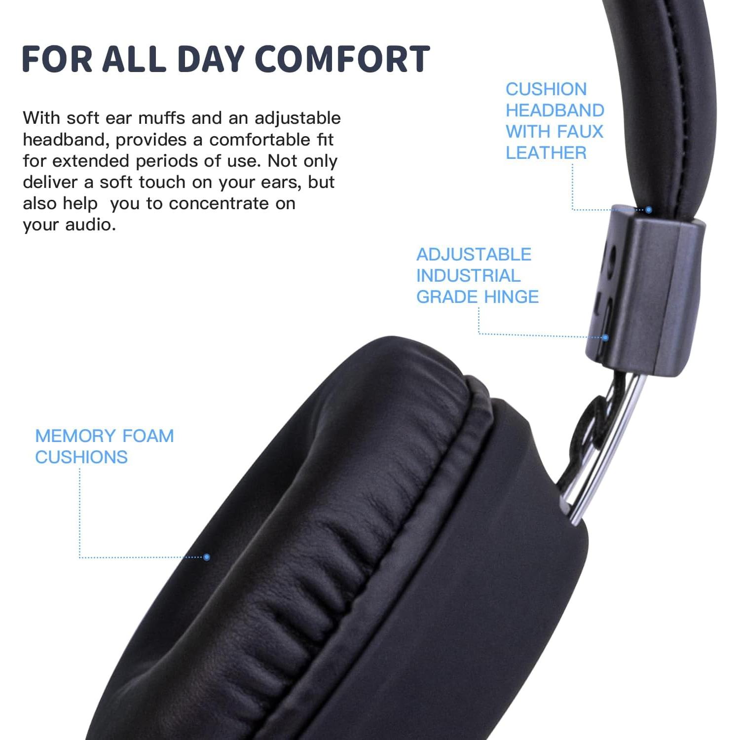 Auriculares para Niños Olyre LX-AD con Micrófono HD - Negro