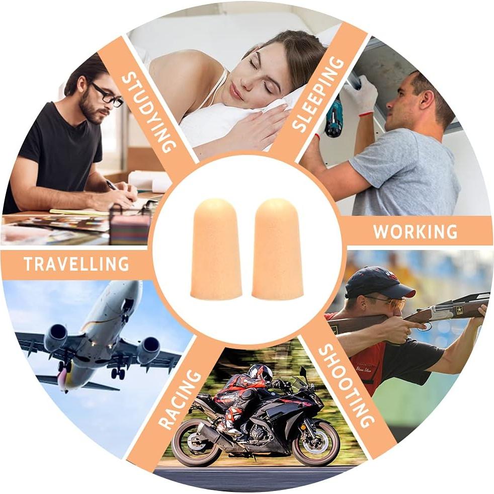 Tapones para oídos LYSIAN color carne 60 pares 38dB SNR