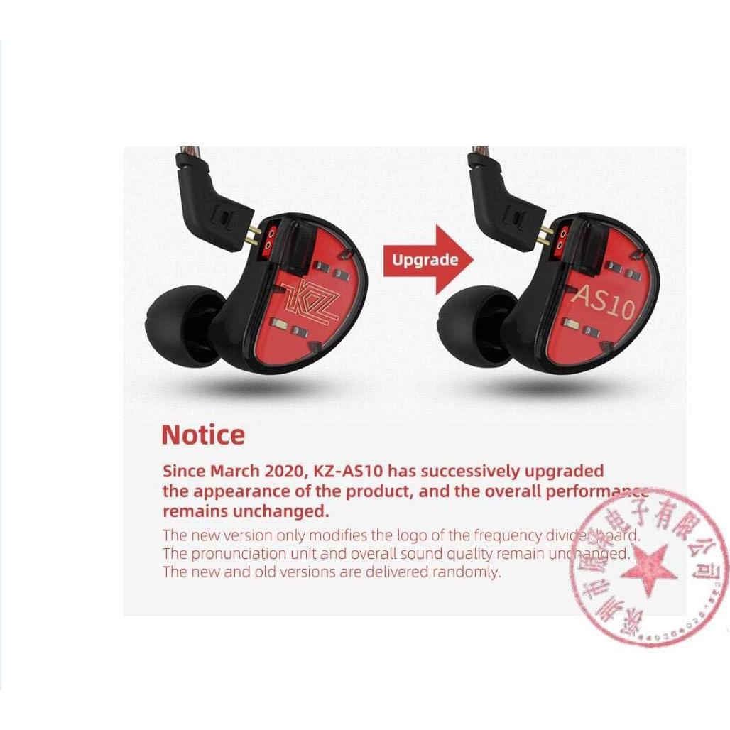 Auriculares KZ AS10 HiFi 5BA con Micrófono, Negro