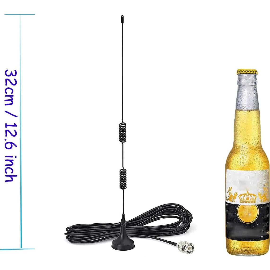Antena de Escáner Bingfu BNC Macho 20-1300MHz Paquete de 2