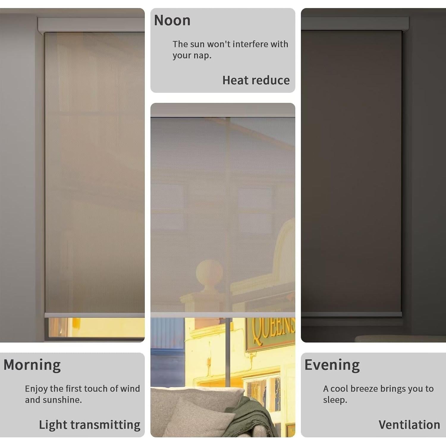 Persianas de Malla MYshade 50.8x91.4 cm Sin Cuerda Beige