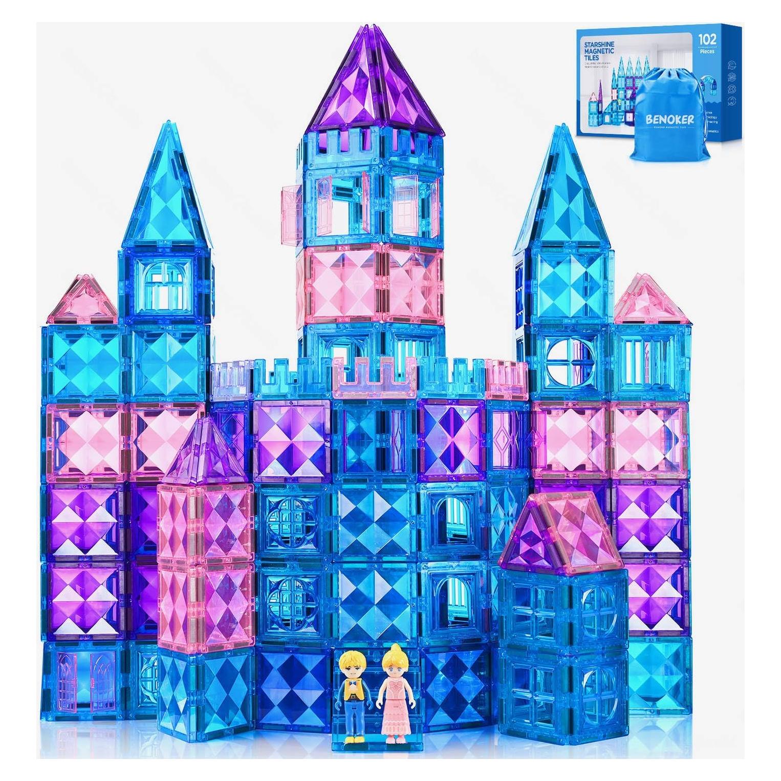 102 PCS Azulejos Magnéticos BENOKER Castillo de Hielo 3D
