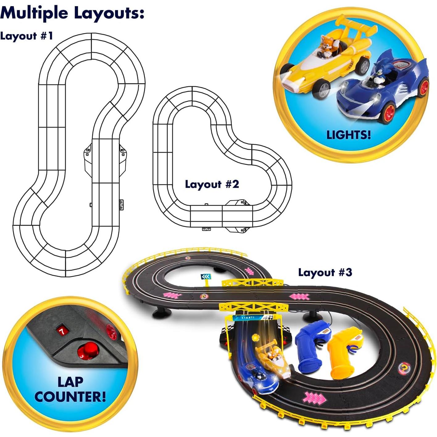 Set de Coche de Carreras RC Sonic y Tails NKOK 2.44m