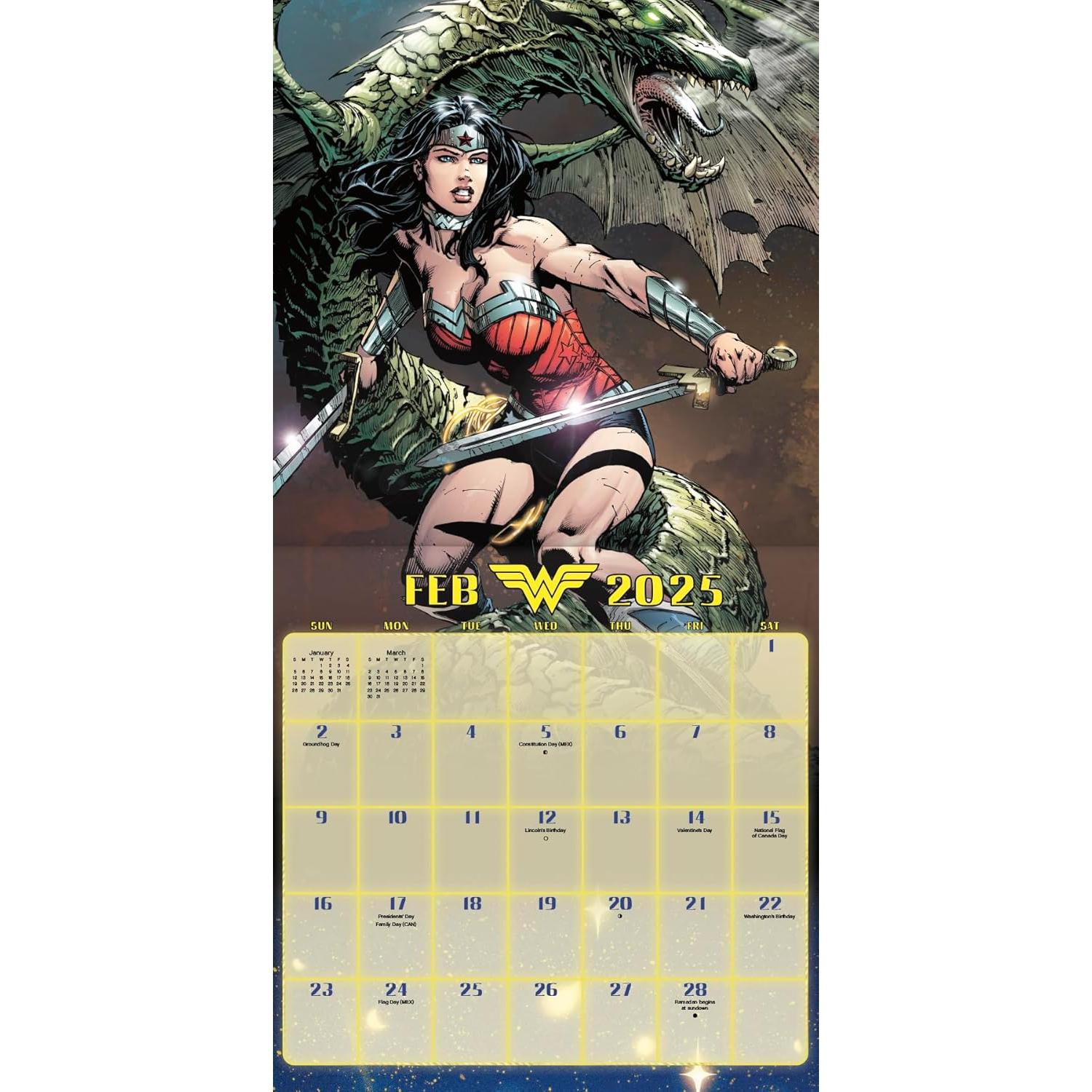2025 DC Comics Wonder Woman Wall Calendar